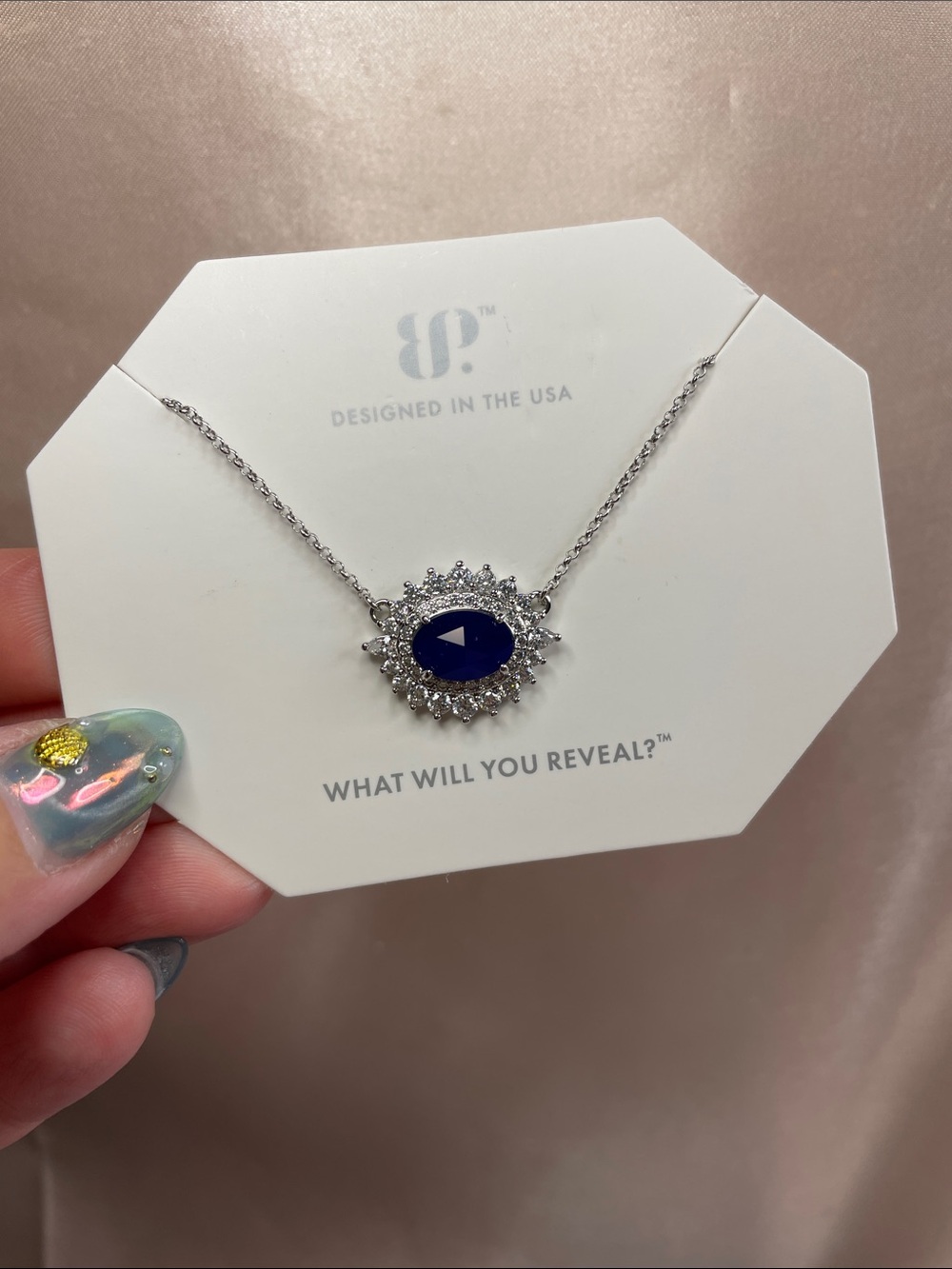 Bomb Party "Dances in the Pause" Sapphire on Rhodium $138 MSRP